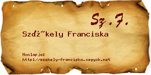 Székely Franciska névjegykártya