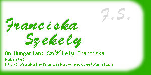 franciska szekely business card